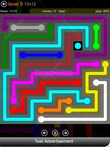 Flow Game 12×12 Solution | iPlay.my