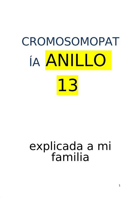 PDF CROMOSOMOPATÍA 13 EN ANILLO explicación para el alumno DOKUMEN