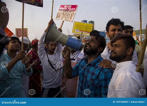 Protest Against CAA NRC Bill In Mumbai At Azad Maidan Editorial Stock