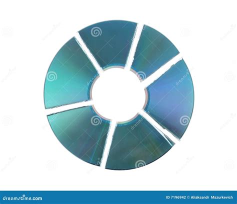 Broken cd stock photo. Image of isolated, plastic, pattern - 7196942