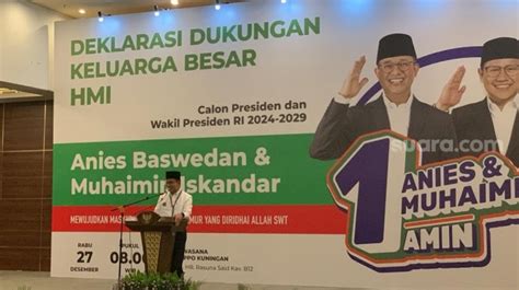 Berada Dalam Gerakan Perubahan Keluarga Besar Hmi Dukung Anies Muhaimin