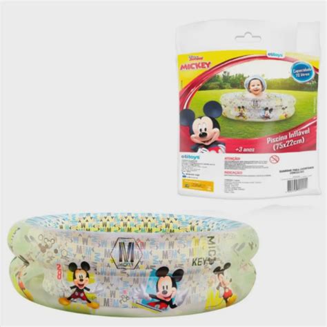 Piscina Infantil Infl Vel Mickey Disney Litros Etitoys Submarino