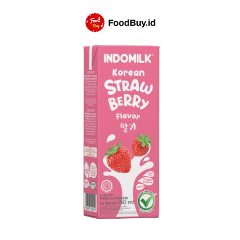 Jual Indomilk Susu UHT Korean Strawberry Flavour 180 Ml Shopee Indonesia