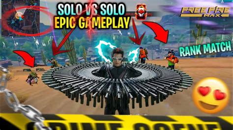 Solo Vs Solo Rank Match Free Fire Max Epic 🤯 And Funny 😂 Gameplay In