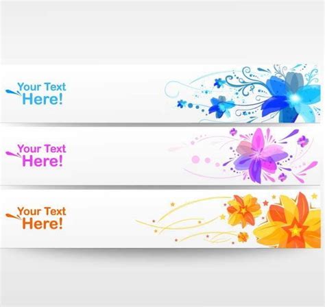 Floral Banners Ai Vector Uidownload