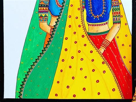 Beautiful Ladies With Matka Painting On Paper By Anshu Tripathi