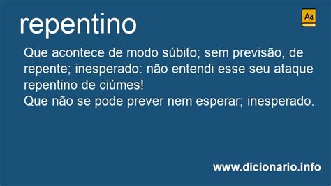 O Que Significa Repentino - Significado de Repentino