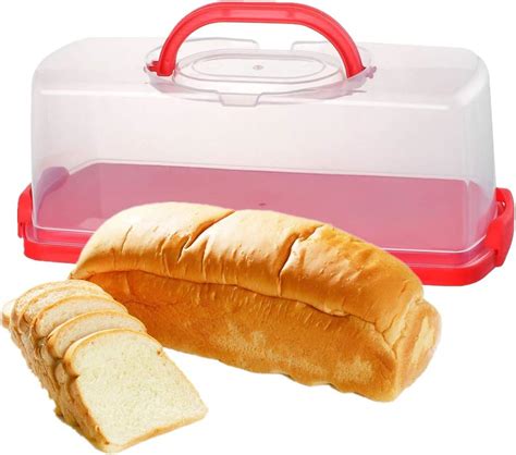 Bread Container Box Red Storage Bin Loaf Bread Holderplastic Boxes