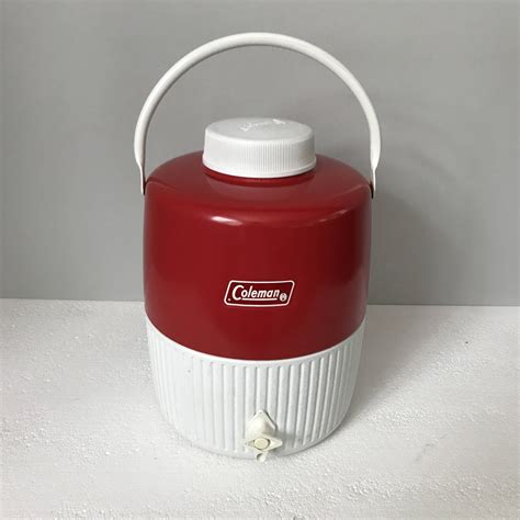 Vintage Red Coleman Water Jug 2 Gallon Jug Water Cooler Etsy Water