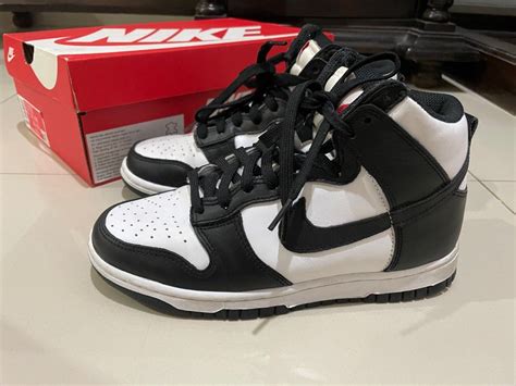 Nike Dunk High Panda White Black Fesyen Wanita Sepatu Di Carousell