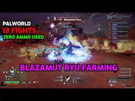 Palworld Blazamut Ryu Farming Base Pals No Weapons