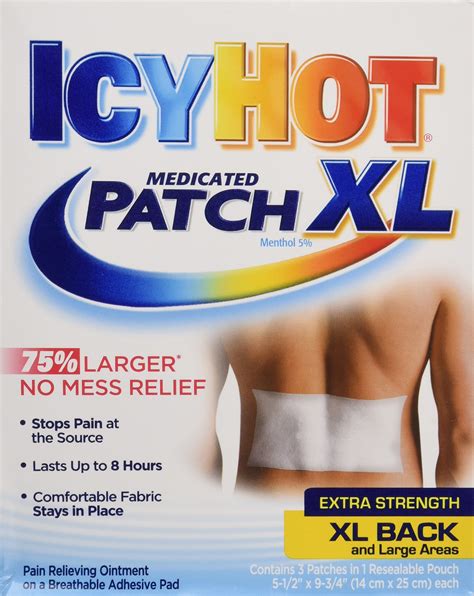 Icy Hot Extra Strength Medicated Patch Count Pack Fast Pain Relief