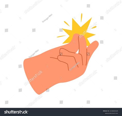 Finger Snap Flat Vector Illustration Isolated Stock Vector Royalty