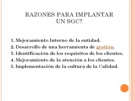 COMO IMPLEMENTAR UN SGC IMPORTANCIA DE UN SGC