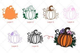 3D Layered Halloween Pumpkin Bundle Graphic By Chorry Studio Creative