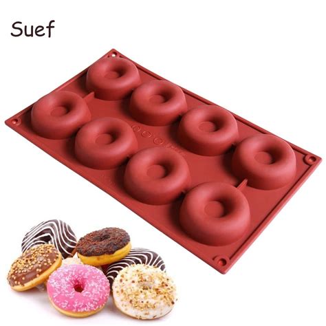 Suef Rosquinha Silicone Panelas Para O Cozimento 8 Holes Antiaderente