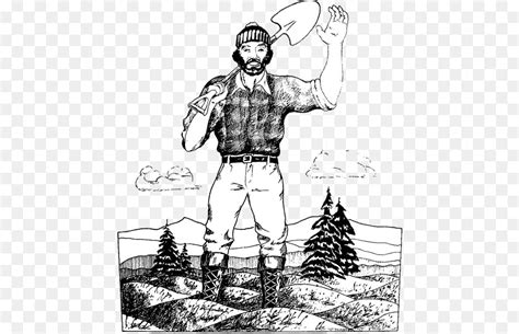 Paul Bunyan And Babe The Blue Ox Coloring Pages