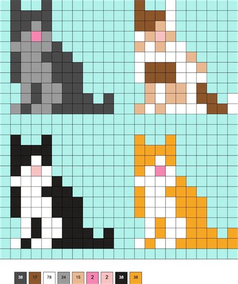 Cat Perler Beads (Over 50 Free Patterns!) - DIY Candy