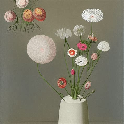 Hilma Af Klint Beautiful Flowers In A Field · Creative Fabrica