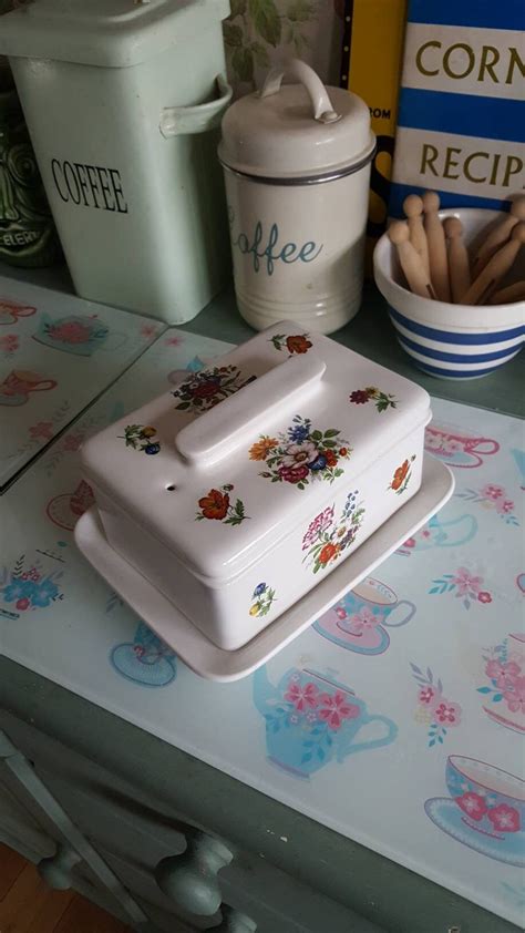 Pretty Floral Butter Dish Vintage Butter Dish Arthur Wood Etsy