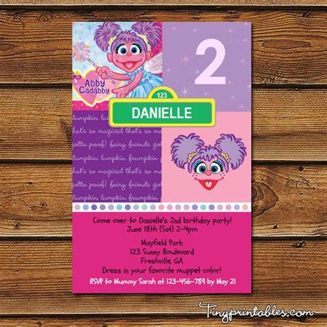 Abby Cadabby Birthday Party Invites Diy Printables