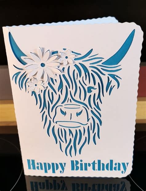 Highland Cow Birthday Card Etsy