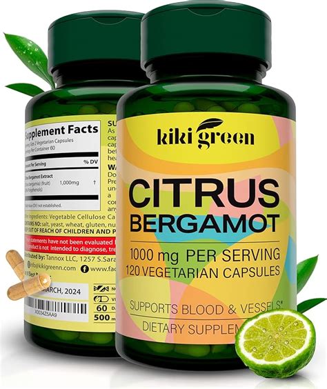 Citrus Bergamot Supplement For High Cholesterol 1000 Mg