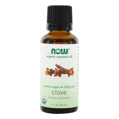 Now Foods 100 Pure And Organic Essential Oil Clove 1 Fl Oz