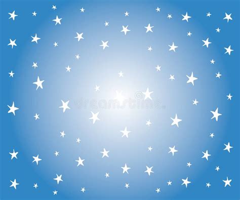 Estrelas Brancas No Fundo Azul Ilustra O Stock Ilustra O De