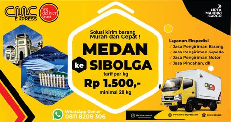 Ekspedisi Medan Ke Sibolga Murah Tarif Per Kg Min Kg