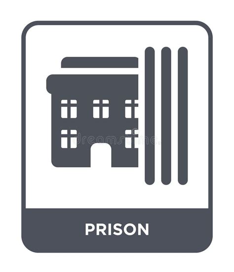 Prison Icon In Trendy Design Style Prison Icon Isolated On White