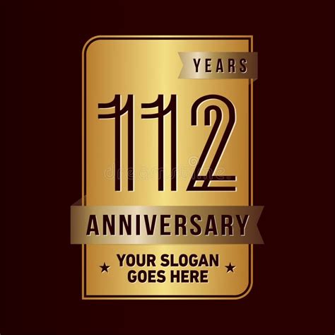 112 Years Celebrating Anniversary Design Template 112th Logo Vector