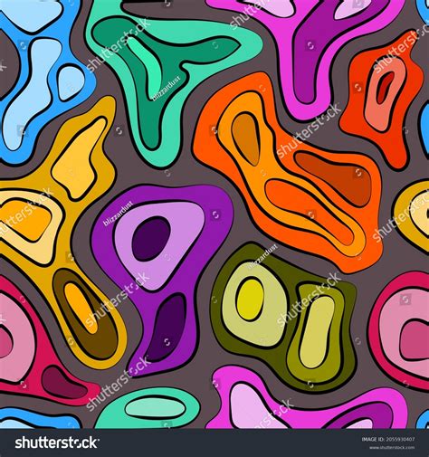 Colorful Topographic Map Texture Background Seamless Stock Vector (Royalty Free) 2055930407 ...