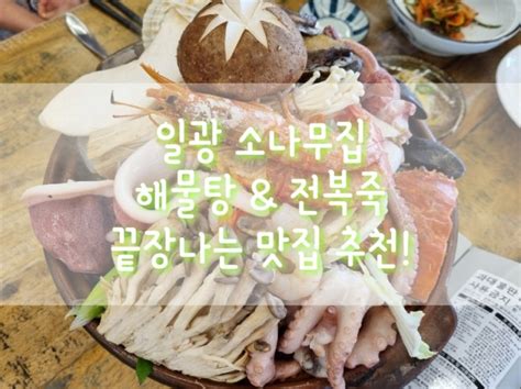 일광 소나무집 기장 해물탕 전복죽 맛집 네이버 블로그