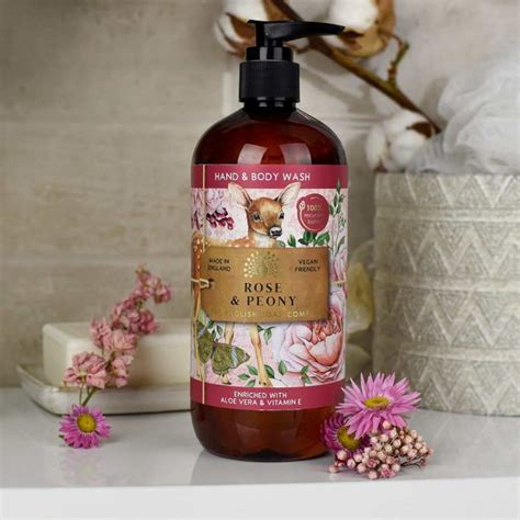 Rose And Peony Hand And Body Wash Made In England