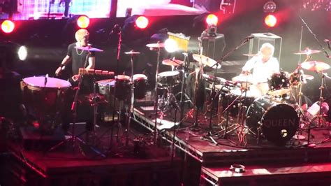 Queen Drum Solo Roger And Rufus Taylor Adam Lambert London 12 07 12