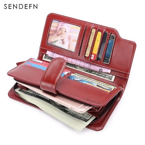 Buy Long Rfid Wallet Antitheft Split Leather Wallet