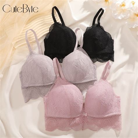 CuteByte Lace Push Up Bra For Woman Sexy Comfort Lingerie Soft Bra Comfort Top Deep V Sexy