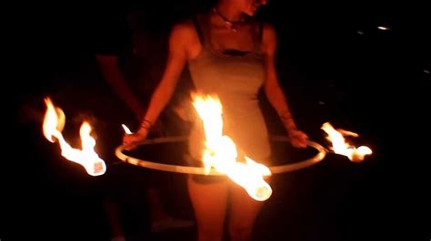 Fire Hoop My First Burn Youtube