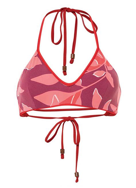 Maaji Scarlet Red River Sporty Bralette Bikini Top Beach Swim