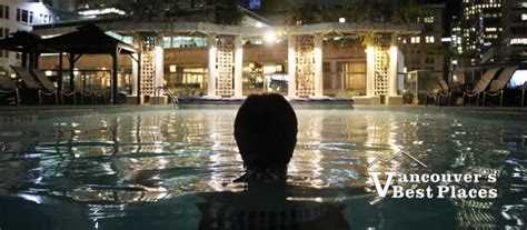 Fairmont Waterfront Hotel Pool at Night | Vancouver's Best Places