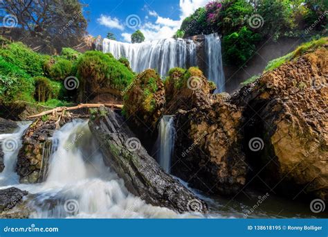 Elephant Waterfall. Dalat. Vietnam Stock Image - Image of mountain ...