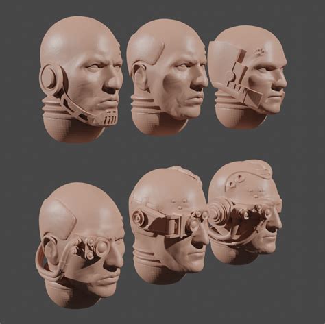 Stl File Commander Head Set Space Marine Bareheaded Ver 🛰・3d Printer Design To Download・cults