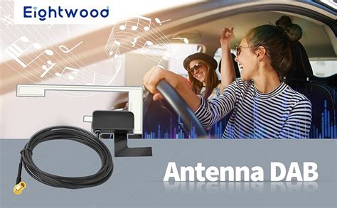 Eightwood Aktive Dab Dab Autoantenne Smb Adapter Digitales Autoradio