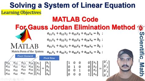 Gauss Jordan Elimination Method With Pivoting Matlab Code For Solving