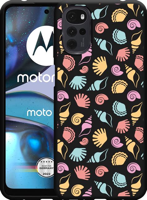 Motorola Moto G22 Hoesje Zwart Schelpen Designed By Cazy Bol