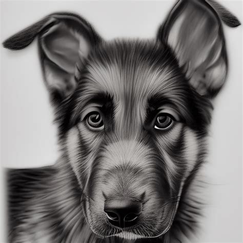 German Shepherd Pencil Sketch · Creative Fabrica