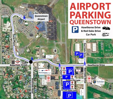 Airport Parking Map - Affordable Parking Close To Queenstown Airport