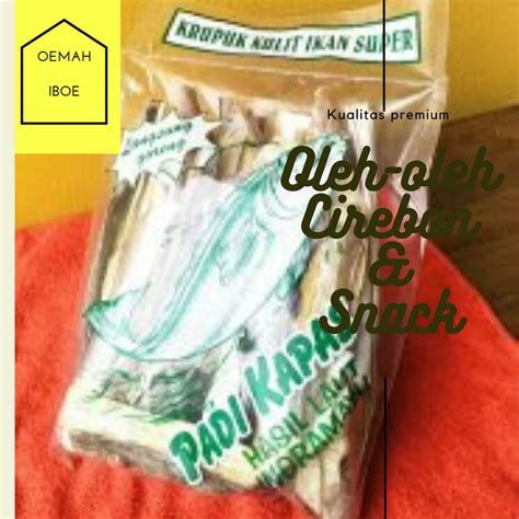 Jual Krupuk Kulit Ikan Padi Kapas Oleh Oleh Khas Cirebon Shopee Indonesia