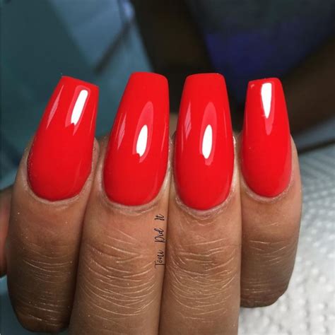 Red Acrylic Nails Fanya Giovanna